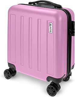 AVIO Jett Cabin Suitcase 45x36x20cm - Lightweight Double-Wheel Luggage Bag, 2 Internal Pockets, Telescopic Handle w/ 3 Heights, Durable ABS Hard Shell - Approved by Most Airlines