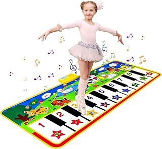 Piano Mat, Kids Large Music Mat Children’s Touch Play Musical Carpet Piano Floor Mat Dance Mat Gifts Toys for 2 3 4 5 6 7 8 Years Old Kids Boys Girls Toddlers(135 × 58 cm)