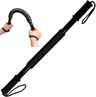 BlueSapphire® Heavy Duty Power Twister Flexible Stretch Bendy Bar 30,40,50,60 KG (30 Kg) Black Metal Barbell