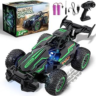 Perbabe RC Car Remote Control Cars, 2.4GHz 20+KM/H High Speed Radio Controlled Cars 2WD RTR All Terrain Off-Road Race Car with Rechargeable Battery Toy Cars Gifts for Kids Boys Girls 3 4 5 6 7 8 9 10