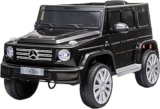 HOMCOM Mercedes Benz G500 Licensed 12V Kids Electric Ride On Car Toy with Parental Remote Control Battery-powered 2 Motors Music Lights MP3 for 3-8 Years Old Black