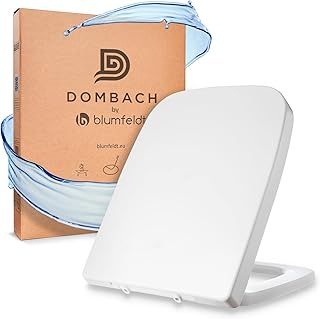 Lamera Premium Toilet Seat Soft Close White (Square, Duroplast) - Quick Release Toilet seat - Easy Fixing - Antibacterial, Removable Family Toilet seat, Ergonomic - Slow Close Toilet Seats