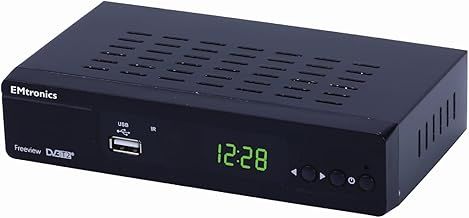 Emtronics EMFBHD1 - Freeview Set Top Box 1080P with HDMI and Scart, Digibox Digital TV Receiver with PVR, 150+ Channels