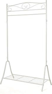 SONGMICS New Garment Coat Rack Clothes Rail Hanger 173 x 90 x 44.5 cm Cream HSR01W