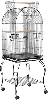 Yaheetech 150cm Parrot Cage Open Top Budgie Cage with Stand Large Bird Cage Cockatiel Bird Cage Aviary for Sun Conure Parakeet Lovebird Finches Canary