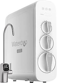 Waterdrop G3P600 Reverse Osmosis Water Filter, 600 GPD, Water Softener, Reduce TDS, Reduce Scale, Enhance the Flavor of Coffee and Tea, 2:1 Pure to Drain, Smart LED Faucet