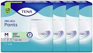 Tena Pants Super Med 12'S - Pack of 4