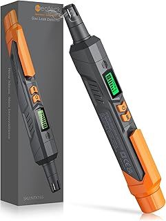 Gas Leak Detector Natural Gas Detector with Audible & Visual Alarm, Portable Gas Sniffer to Locate Combustible Gas Leak Sources Like Methane, Propane for Home-Grey