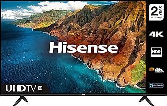 HISENSE 50AE7000FTUK 50-inch 4K UHD HDR Smart TV with Freeview play, and Alexa Built-in (2020 series) [Amazon Exclusive], Black