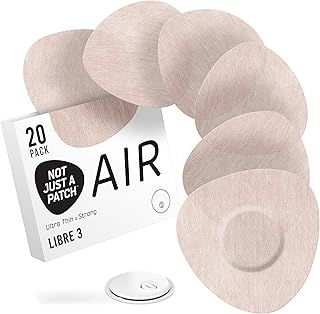 Air Libre 3 Sensor Covers (20 Pack) - Thin, Strong and Light Adhesive Patches with Ultra-Hold 14 Day Adhesion, Durable Freestyle Libre 3 Sensor Covers