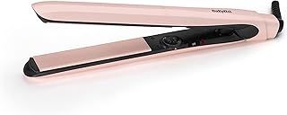 BaByliss Rose Blush 235C Hair Straighteners, Extra-long titanium ceramic plates for smooth gliding, Ultra-fast heat up, 13 heat settings up to 235°C, pink