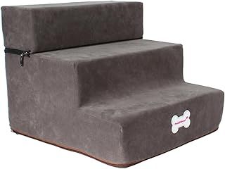 Pet Stair for Bed Sofa, Detachable 3 Ladder Step for Dogs, High Density Foam Dog Stairs, Non-Slip With Removable Washable Cover for Puppies, Kittens, Old Dogs
