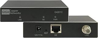 GIGA Copper G4201C - G.hn Wave2 EoC Modem - Gigabit Ethernet Over Coax, Network via Coaxial Cable (1600 Mbps, Latency <1ms, 1xGE)