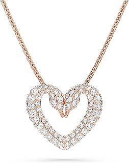 Swarovski Heart Bracelet, White Pavé Crystals, Rose Gold Tone Plated from the Una Collection