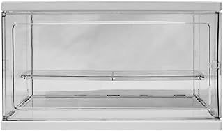 Acrylic Display Case Clear Display Storage Box with Sliding Door Dustproof Protection Storage & Organizing Countertop Cube for Collectibles, Miniature Figurines (Medium, 27x14x16cm)