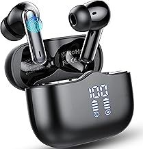 Wireless Earbuds, Bluetooth 5.4 Headphones in Ear buds, HiFi Stereo Wireless Earphones with 4 ENC Noise Cancelling Mics, 40H Playtime Wireless Headphones with IP7 Waterproof, LED Display Ultralight