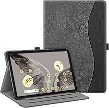 FINTIE Case Compatible with Google Pixel Tablet 11 Inch 2023 - [Multi-Angle] Viewing Protective Cover with Pocket & Pencil Holder, Support Charging Speaker Dock, Grey