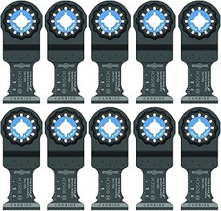 BOSCH OSL114C-10 10-Pack 1-1/4 in. Starlock Oscillating Multi Tool Metal & More Carbide Extreme Plunge Cut Blades for Cutting Iron Bar, Metal, Wood with Nails, Drywall and Tile