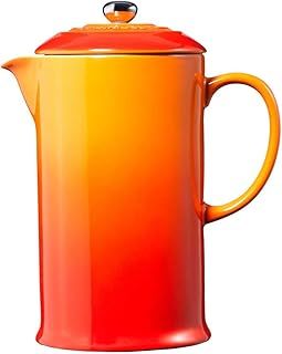 Le Creuset Stoneware Cafetière French Press with Stainless Steel Plunger, 1 Litre, Serves 3-4 Cups, Volcanic, 91028200090000