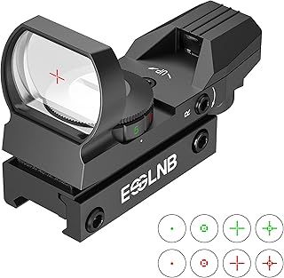 ESSLNB Red Dot Sights 5 Brightness Settings Rifle Scope with 20mm/22mm Weaver/Picatinny Rail Mount and Cover for Hunting