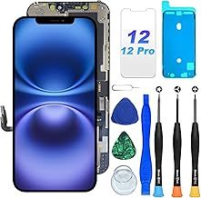 DIGI4U for iPhone 12/12 Pro LCD Screen Replacement, 6.1'' 3D Touch True Tone Screen for iPhone 12/12 Pro Touch Display Digitizer, with Repair Kit for iPhone 12/12 Pro Replacement Screen