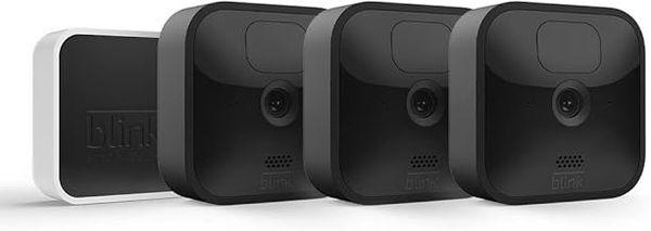 Blink Outdoor with two-year battery life | Wireless HD smart security camera, motion detection, Alexa enabled | 3-Camera System with Sync Module