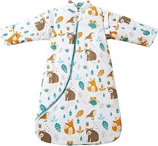 Baby Winter Sleeping Bag Kids Sleeping Bag 3.5 Tog Organic Cotton Sleeping Bag Various Sizes from Birth to 4 Years Old (L:Baby Height 90-105cm/24-48 Months, Animal World)
