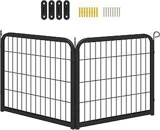 2 Panel Dog Playpen 60 x 60 cm Extra Large Pet Puppy Pen for Small Animals Rabbit Duck Cat Exercise Barrier Indoor/Outdoor Black
