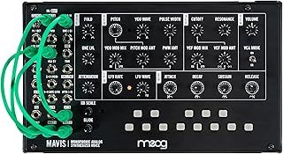 MOOG Mavis - Standalone Semi-Modular Analog Synthesizer Kit with Keyboard, Analog Oscillator, Filter, Envelope Generator, Wavefolder, and Dust Cover