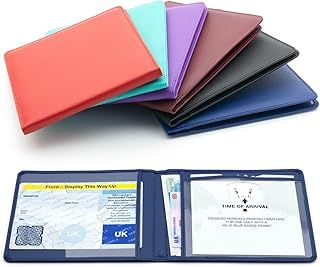 CKB LTD Disabled Badge Holder Wallet for Car Blue Badge Soft PU Leather Protector Disability Parking Permit Protective Cover (Blue)