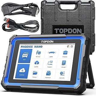 TOPDON Car diagnostic tool Phoenix Nano, 2024 ECU Coding Tool with Full System Diagnostic, 32+ Reset Service, Bi-Directional Control, support CAN FD/DoIP Protocols, FCA AutoAuth, 2 Years Free Updates