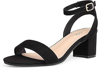 DREAM PAIRS Women's Sandals Open Toe Ankle Strap Low Block Chunky Heels Sandals Party Dress Pumps Shoes CARNIVAL