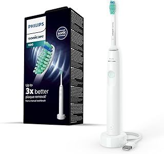 Philips Sonicare Electric Toothbrush - No. 1 Dentist Recommended, 3X Plaque Removal, Ideal for Sensitive Gums & Teeth, Bright Smile & Fresh Breath, 14 Days Battery Life