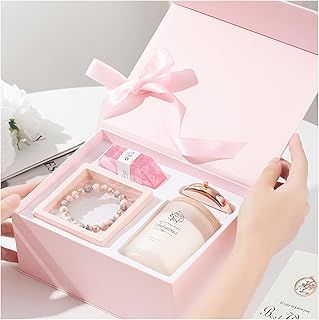 Gifts for Women, 350g Luxury Scented Candle 丨 Jasper Lava Bracelet 丨 Rose Handmade Soap 丨 Makeup Mirror…, Gift Ideas for Women Unique Gifts Birthday Gift Relaxation Gifts Self Care Gifts