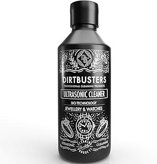 Dirtbusters Jewellery Cleaning Solution Fluid for Ultrasonic Machine Cleaner, Use Liquid to Clean Gold, Silver, Watches, Diamonds & Jewels (500ml)
