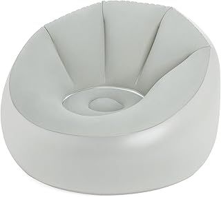 Bestway Inflatable Chair, Outdoor Armchair with LED Lights, Grey