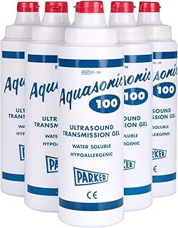 Parker Aquasonic 100 Ultrasound Transmission Gel - Box of 6 (250ml/0.25L) Bottles - Ultrasound, ECG, Doppler