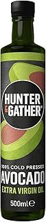 Hunter & Gather Extra Virgin Avocado Oil 500ml | 100% Natural Cold Pressed, Unrefined and Bottled in UK | Versatile for Cooking, Drizzling & Dipping I Seed-Oil Free