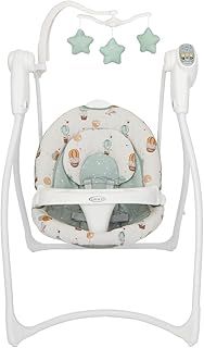 Graco Lovin' Hug Swing with 6 Swing speeds, Music, 4 Recline Positions and Folds up for Storage. Suitable from Birth to Approx. 6 Months (0-9kgs), Up & Away Fashion