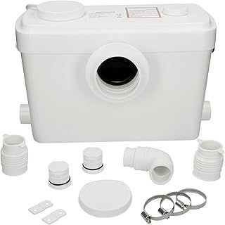 Ultra Domestic Sanitary Macerator Toilet Waste Water Pump Sink Basin Shower Bidet Sewerage Pump with 3 Inlets Quiet Operation White Macerators