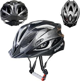 Bicycle Helmet With Sun Visor, Lightweight Adjustable Cycle Helmet Adult, Safety Mountain Bike Helmet Men Womens Ladies Unisex, MTB BMX Skateboard Scooter Cycling