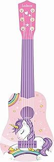 LEXIBOOK My First Guitar Unicorn for Children, 6 Nylon Strings, 21’’ Long, Guide Included, Pink/Blue, K200UNI
