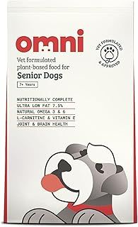 OMNI Vet Formulated Senior Dry Dog Food 10kg | Protein Rich Natural Ingredients Biscuits | Plant Powered Kibble Backed by Vets | Supported By Science, Planet Friendly and Made in UK