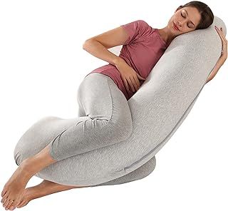 Wndy's Dream L shaped Support Pillow| Pregnancy Body Pillow with Premium Cotton Filling for Sports Recovery,Back, Neck & Leg Pain Relief with Machine Washable Pillowcase