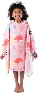Dreamscene Kids Poncho Towel, Swimming Pool Hooded Changing Robe, Quick Dry Soft Microfibre, Surfing, Beach, Baths, Under The Sea Print, 140x100cm