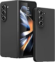 BENTOBEN for Samsung Galaxy Z Fold 5 Case, Samsung Fold 5 Case Built-in Tempered Glass Screen Protectors, Soft Silicone Slim Flexible Lightweight Hard PC Shockproof Protective Cover for Z Fold 5 Black