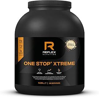 Reflex Nutrition One Stop® Xtreme - Serious Mass Gainer - All in One Protein Powder - 55g Protein, 10.3g BCAAs, 5,000mg Creatine - Muscle Building Protein Shake (Vanilla Ice Cream, 4.35kg)