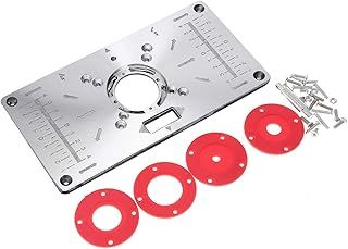 KATSU Tools 1-count Router Table Insert Plate, Aluminium, 235MM x 120MM x 8MM, 70 x 62MM Mounting Hole, 151404 Model