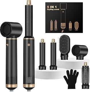 Magic Styler 5 in 1 Hair Styler, Magic Air Styler Set with Curl Straighten, Volumise, Smooth and Drying for Styling, Magic Hair Styler Hot Air Styler for All Hair Type/Length