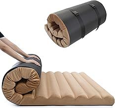 MeMoreCool Roll Up Floor Mattress, 10cm Thick Portable Futon Mattress, High Density Foam Foldable Mattress, Floor Guest Bed Firm Mattress for Travel, Car Tent, 190x75cm, Small Single